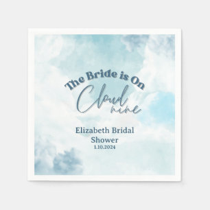 She's on cloud 9 Elegant Bridal Shower Dreamy Napkin