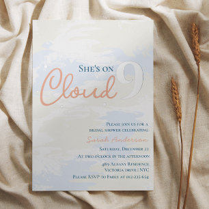 She's on Cloud 9 Pastel Texture Bridal Shower