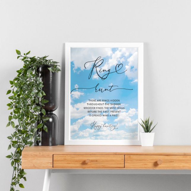 She's on Cloud 9 Ring Hunt Bridal Shower Game Poster (Creator Uploaded)