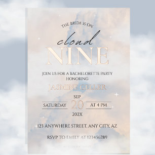 She's on cloud 9 Rose Gold Elegant Bridal Shower F