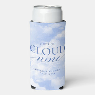 She's On Cloud Nine Blue  Bridal Shower Seltzer Can Cooler
