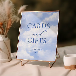 She's On Cloud Nine Blue Cards & Gifts Poster