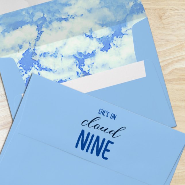 She's On Cloud Nine! Bridal Shower/Bachelorette Envelope (Creator Uploaded)