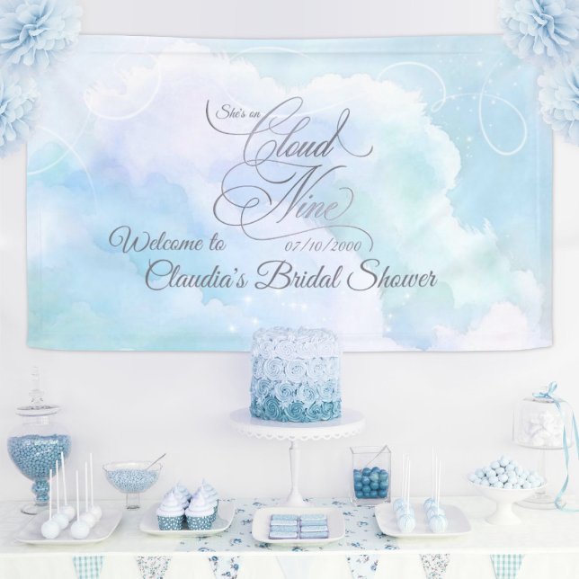 She's On Cloud Nine Bridal Shower Banner (Creator Uploaded)