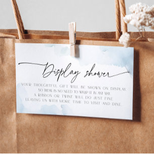 She's On Cloud Nine Bridal Shower Unwrapped Gift Enclosure Card