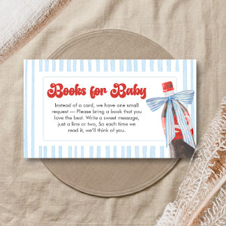 She's Ready to Pop Baby Shower Books for Baby Enclosure Card