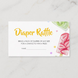 She's Ready to Pop Baby Shower Diaper Raffle Enclosure Card