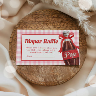 She's Ready to Pop Baby Shower Diaper Raffle Enclosure Card