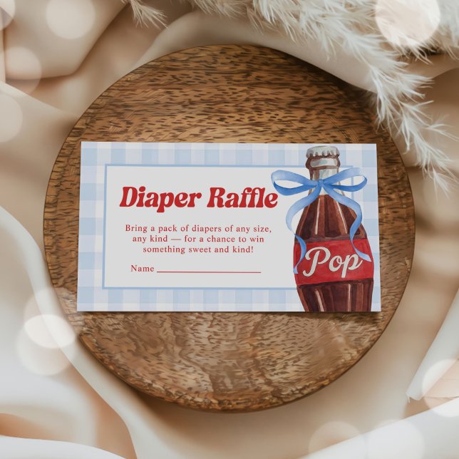 She's Ready to Pop Baby Shower Diaper Raffle Enclosure Card (Creator Uploaded)