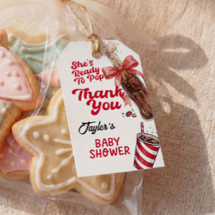 She's Ready to Pop Baby Shower Gift Tag