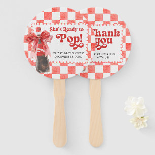 She's Ready to Pop Baby Shower Hand Fan
