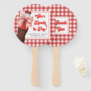 She's Ready to Pop Baby Shower  Hand Fan