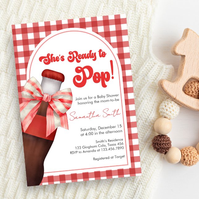 She's Ready to Pop Baby Shower Invitation (She's Ready to Pop Cola Baby Shower Invitation )