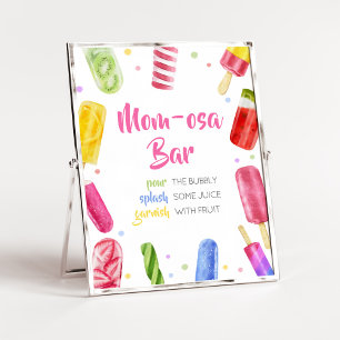 She's Ready to Pop Baby Shower Mum Osa Bar Poster