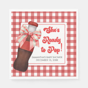 She's Ready to Pop Baby Shower  Napkin