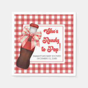 She's Ready to Pop Baby Shower  Napkin