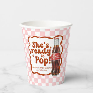She's Ready to Pop Baby Shower Paper Cups