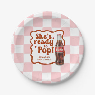 She's Ready to Pop Baby Shower Paper Plates