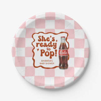 She's Ready to Pop Baby Shower Paper Plates