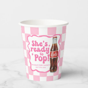 She's Ready to Pop Baby Shower Pink Cups