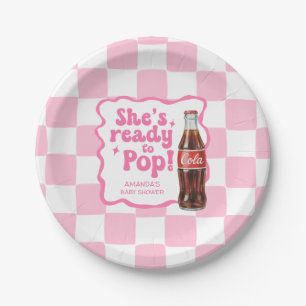 She's Ready to Pop Baby Shower Pink Plates