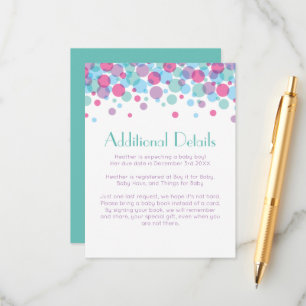 She's Ready to Pop Baby Shower Polka Dots Enclosure Card