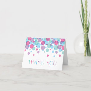 She's Ready to Pop Baby Shower Polka Dots Thank You Card