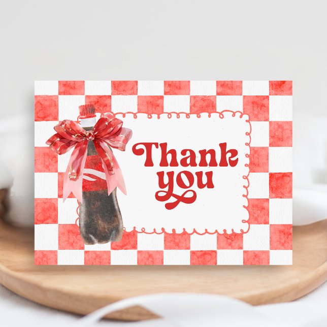 She's Ready to Pop Baby Shower Thank You Card (She's Ready to Pop Cola Baby Shower Thank you Card)