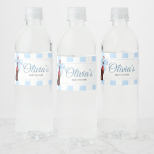 She's Ready to Pop Baby Shower Water Bottle Label
