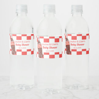 She's Ready to Pop Baby Shower Water Bottle Label