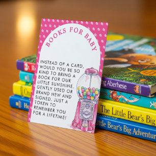 She's Ready To Pop Bubblegum Baby Book Request Enclosure Card