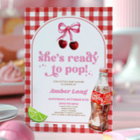 She's Ready To Pop! Cherry Soda Pop Baby Shower
