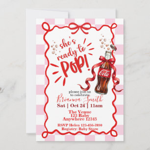 She's Ready to Pop, Cola Baby Shower Invitation
