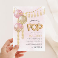 She's Ready to Pop Confetti Tassel Balloons