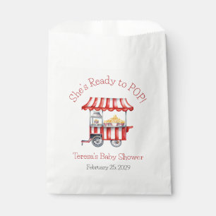 She's Ready to POP!  Popcorn Baby Shower Favour Bag