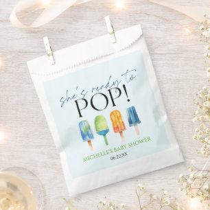 She's Ready To Pop! Popsicle Baby Shower Favour Bag