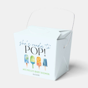 She's Ready To Pop! Popsicle Baby Shower Favour Box