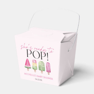 She's Ready To Pop! Popsicle Baby Shower Favour Box