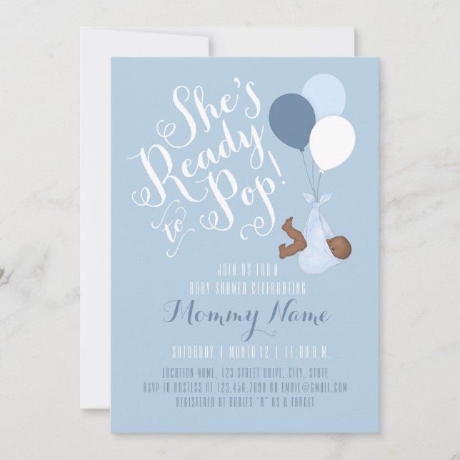 She's Ready To Pop! Shower Invitation (Front)