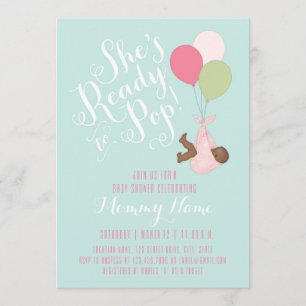 She's Ready To Pop! Shower Invitation