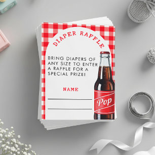 She's Ready To Pop Soda Baby Shower Diaper Raffle Enclosure Card