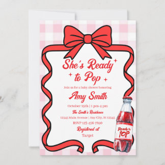 She's Ready to Pop Soda Baby Shower Invitation