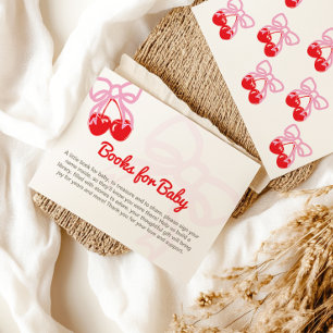 Shes the cherry on top baby shower Book Request Enclosure Card