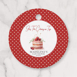 She's the Cherry on Top Baby Shower Favour Tag 