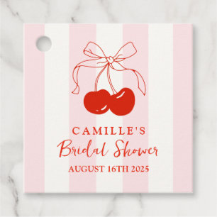 She's the Cherry on Top Bridal Shower Favour Tags