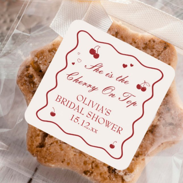 She's the Cherry On Top Square Sticker (Creator Uploaded)