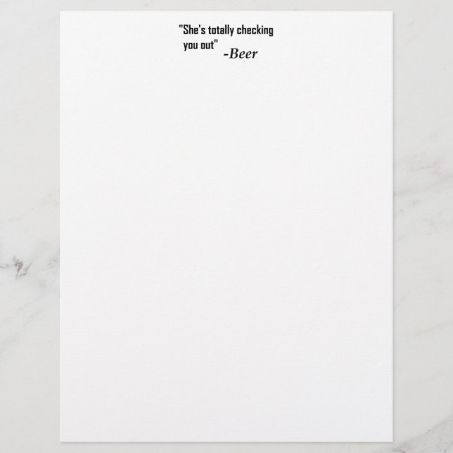 "She's Totally Checking You Out" - Beer (Front)