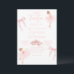 She's Tutu Cute Ballerina Girl 1st Birthday Invitation<br><div class="desc">She's Tutu Cute Ballerina Girl 1st Birthday Invitation .  Ballerina style first birthday invitation for a little Ballerina featuring a Ballerinas and pink ribbon. This Ballerina 1st birthday invitation is ideal for a Ballerina themed first birthday party. This invitation is perfect for Ballerina birthday party!</div>