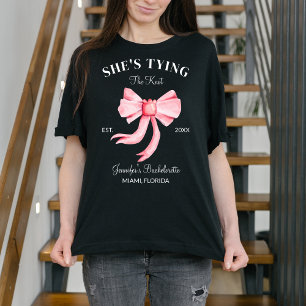 She's Tying The Knot Bachelorette Wedding Party T-Shirt