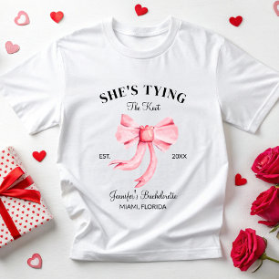 She's Tying The Knot Bachelorette Wedding Party T-Shirt